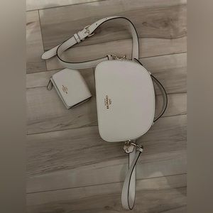 White Coach Crossbody with Wallet